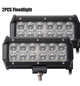 12W/26W/48W LED Light Bar Spotlight/Floodlight Work Light Modified Car Roof Lights for Motorcycles Car Pickup ATV UTV SUV
