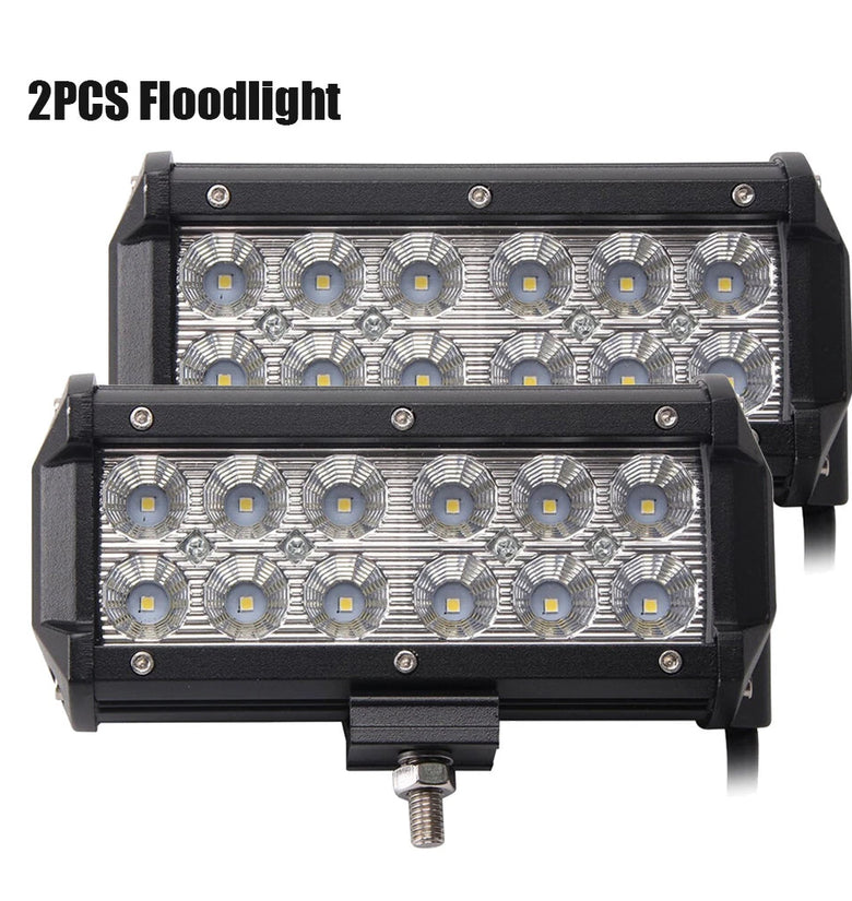 12W/26W/48W LED Light Bar Spotlight/Floodlight Work Light Modified Car Roof Lights for Motorcycles Car Pickup ATV UTV SUV