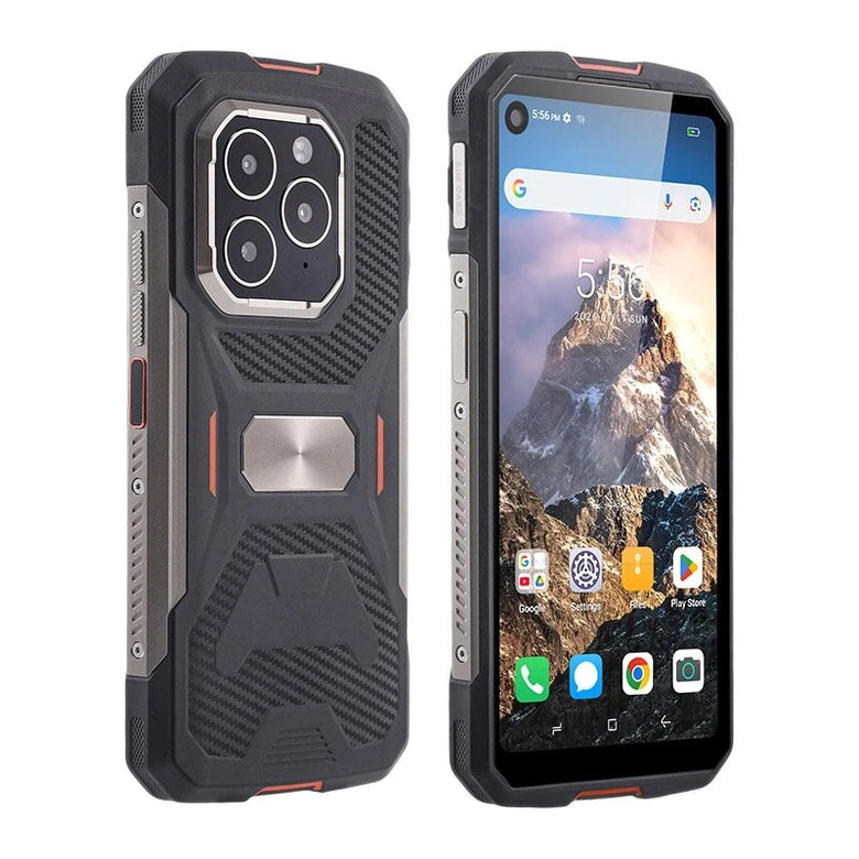 UNIWA F915 6.28 inch 4GB RAM 64GB ROM Android 16.0 NFC 5300mAh Dual SIM Card Face/Fingerprint Unlock IP68 Waterproof Unisoc T310 Quad Core 4G Rugged Smartphone