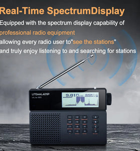 LITEMALADSP MLite-880 SDR Digital Defined Full Band Radio 0.05kHz-15kHz support FM Longwave Medium Wave Shortwave Aviation Band