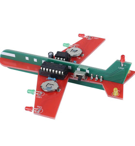 DIY Electronic Kit Airplane Flashing LED Simulate Aircraft Soldering Project Practice For STEM Student Learning