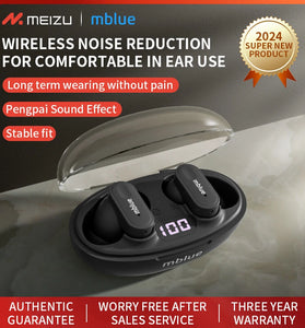 MEIZU Mblue AR01 In-ear Headset Wireless bluetooth 5.4 Earphone Dual Coaxial Driver Unit 360 Surround Stereo AI Call Noise Cancelling 50H Playback Digital Display Sports Headphones