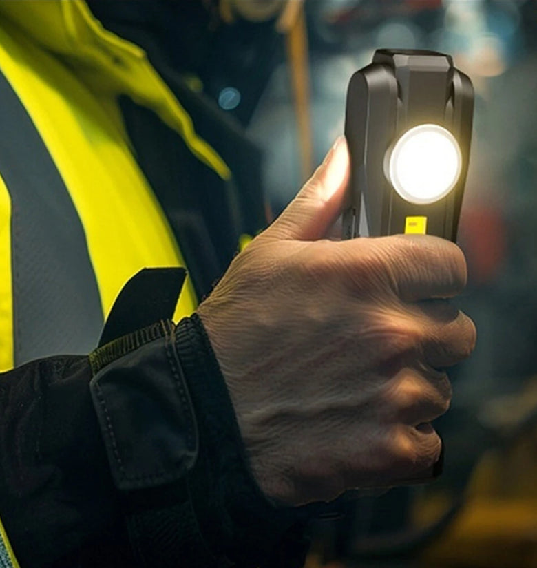 BIKIGHT Magnetic COB Flood Working Light Portable LED Flashlight USB Rechargeable 3 Lighting Modes Emergency Torch Repair Lamp