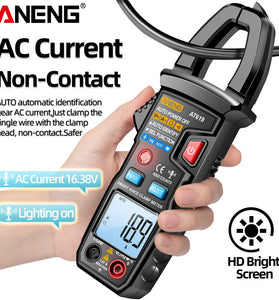 ANENG AT619 Digital Voice Broadcast Multimeter Clamp Professional AC/DC Clamp Meter Ammeter Current Clamp Tester for Electrician