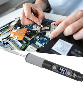 SQ-D60 60W Digital Soldering Iron Station DC12-24V Type-C Interface 100-400 Adjustable Temperature