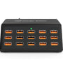 100W 15-Port USB Charger 15xUSB-A Fast Charging Desktop Charging Station EU Plug US Plug for Huawei Pura 70 Ultra for Xiaomi Civi 4Pro for Samsung Galaxy Z Fold6 for iPhone 15 14 13 12 Pro