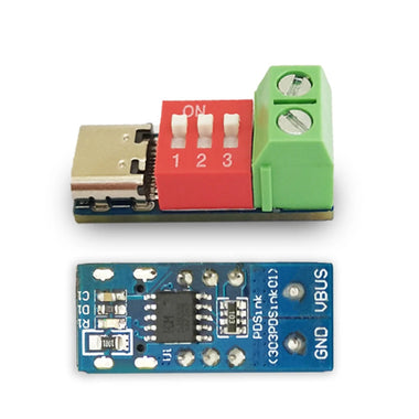 USB-C PD Trigger Board Module PDSink PD Decoy QC PD Fast Charging Test Board Adjustable Voltage 5~20V Dial Code Adjustment