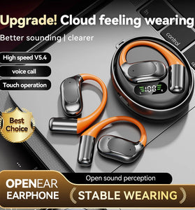 M113 Smart Translation Earbuds Wireless bluetooth 5.4 Earphone HiFi Stereo Bass Panoramic Sound 60H Playback Digital Display Open-ear Sports Headphones