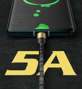 5A USB-A to Type-C/iP/Micro Cable Fast Charging Data Transmission Pure Copper Core Line 1.2M/2M Long for iPhone 12 13 14 14Pro for Huawei Mate50 for Xiaomi 13pro for OPPO Reno9 for Redmi K60