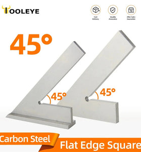 45 Degree Flat Edge Square Ruler For Carpentry Measurment Try Square Carpenter Tools Woodworking Metal Angle Ruler Set Squares