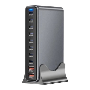 [GaN Tech] Bakeey YMX-800W 800W 10-Port USB PD Charger 2USB-A+8USB-C PD QC Fast Charging Desktop Charging Station EU Plug US Plug for iPhone 16 Pro Max 15 14 13 Pro for Huawei Pura X for Xiaomi 15 Ultra for Samsung Galazy S25 Ultra