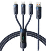 Toocki TQ-X62 6A 66W USB-A to Type-C/Micro/iP Cable Digital Display Fast Charging Data Transmission Thicken Copper Core Line 1.2M Long for iPhone 16 15 14 13 Pro for Huawei Mate XT for Xiaomi MIX Fold4 for Samsung Galaxy Z Fold6