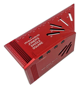 Mohoo Aluminum Alloy Woodworking Saddle Layout Square Gauge 3D Mitre Angle Measuring Template Tool Carpenter Layout Ruler