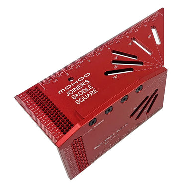 Mohoo Aluminum Alloy Woodworking Saddle Layout Square Gauge 3D Mitre Angle Measuring Template Tool Carpenter Layout Ruler