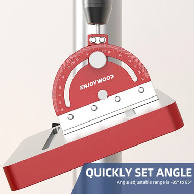 ENJOYWOOD Adjustable Multi-angle Precision Drill Press Protractor Square Guide for Drill Press Table