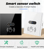 Wall-mounted Smart IR Light Switch Wave Infrared Sensor No Need Touch Tempered Glass Panel Switch Neutral Wire Needed
