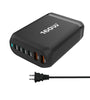 [GaN Tech] 160W 6-Port USB PD Charger 2USB-A+4USB-C Fast Charging Desktop Charging Station EU Plug US Plug for iPhone 15Pro Max for Huawei Mate60 Pro for Samsung Galaxy S23 for Xiaomi 13pro