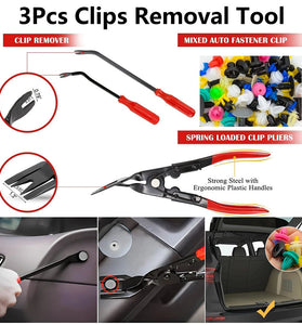 335pcs Car Audio Installation Removal Tool Interior Door Panel Pry Plate Navigation Instrument Clip Set