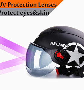 Open Face Half Helmet Anti-UV Safety Cyclist Bicycle Electric Motorcycle Scooter Bike Helmets for Men Women