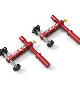 ENJOYWOOD 2 Pack 19mm/20mm Bench Dog Hole Hold Down Clamps Fast Acting MFT Table Clamp with Protective Pads for Woodworking Tools Ideal for Workbench DIY Craft Wood Jointer