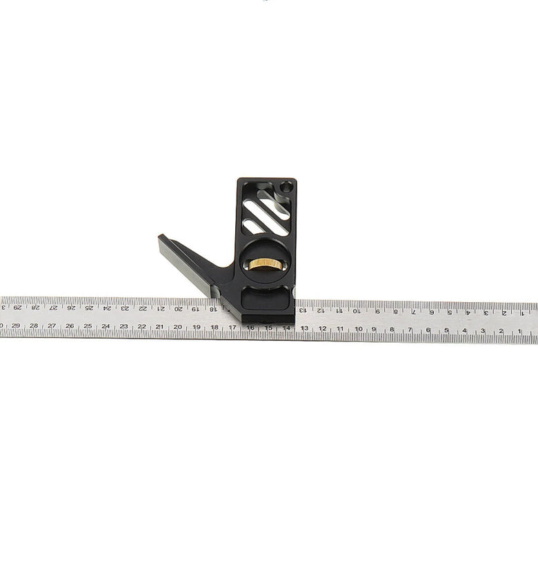 ENJOYWOOD Adjustable 300mm Aluminum Alloy Combination Square 45 90 Degree Angle Scriber Steel Ruler Woodworking Line Locator Ruler DIY Carpenter Measuring Tool