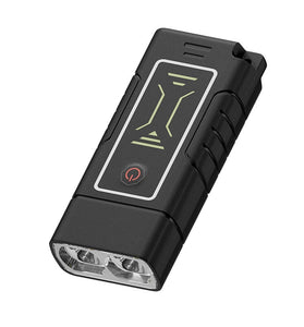 Dual Core LED Flashlight Waterproof Lightweight Rechargeable Outdoor Camping Strong Light Long-range Portable Keychain Light