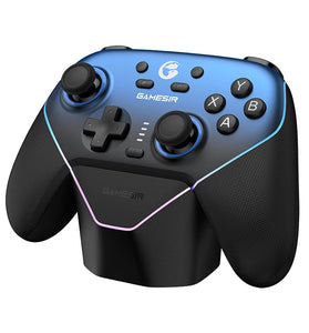 GameSir Super Nova Tri-mode Game Controller with RGB Light Hall Effect Joysticks and Triggers Six-axis Gamepad Built-in Dual Asymmetric Rumble Motors 1KHz Polling Rate Programmable Rear Buttons for PC Laptop Computer