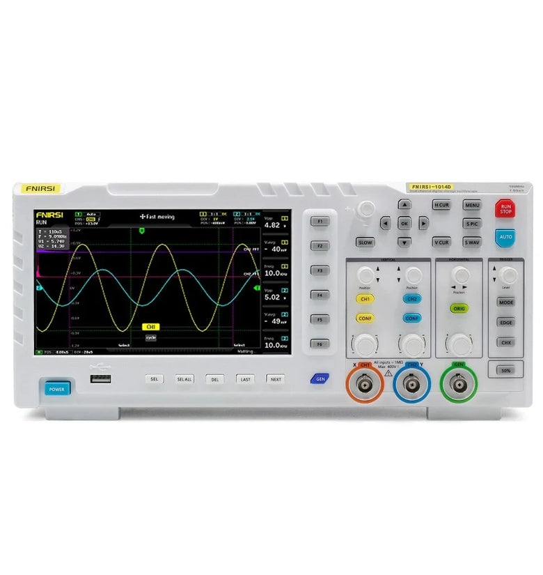 FNIRSI-1014D 7 Inch TFT LCD Display Screen 2 In 1 Dual Channel Input Storage Oscilloscope Digital Signal Generator