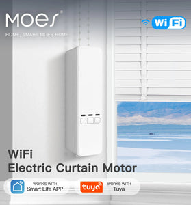 MOES Tuya WiFi Smart Curtain Motor Electric Chain Roller Blinds Shade Shutter Drive RF Remote Kit Smart Life App