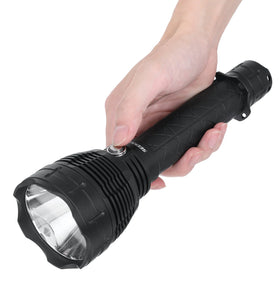 SEEKNITE L6T XHP70.3 HI High-Power LED Flashlight 5000LM 5000K Floodlight Torch Tactical Flashlight with Memory Mode 650M Thrower Powered by 26650 Pointed Lithium Battery Type-C Rechargeable for Searching Camping Outdoor Sports
