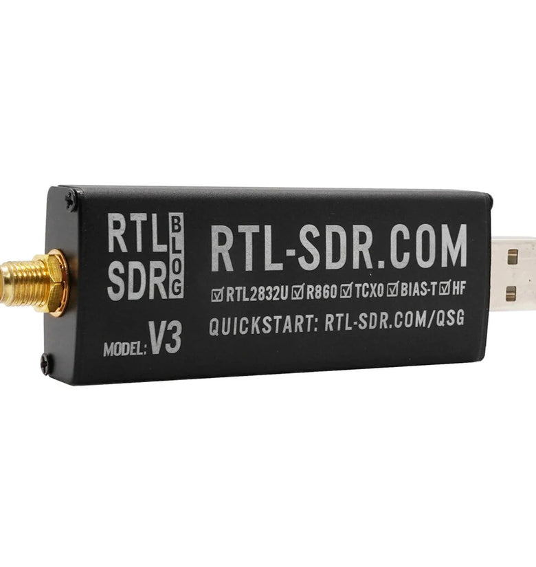 RTL-SDR Blog V3 RTL SDR R820T2 RTL2832U 1PPM TCXO SMA Software Defined Radio 500 kHz-1.7 GHz Dipole Antenna
