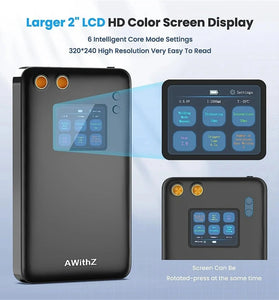 AWithZ Spot Welder Portable High Capacity 7500mAh Battery 2-inch Large LCD Screen 90 Gear Output Power Safe and Efficient with 40cm Welding Pen Ideal for DIY Battery Pack Creation Equipment Repair and Material Welding