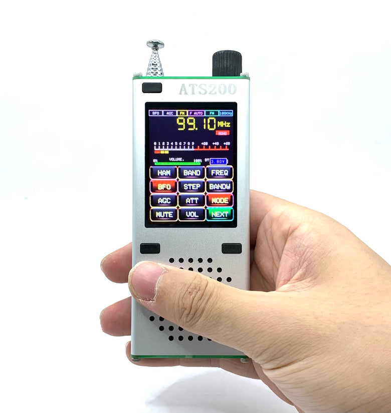 ATS200 Aviation Band airband Radio Receiver FM SI4732+ESP32+Bluetooth+2.4 Inch Touch Display SSB FM, AM, LSB, USB MW SW AIR