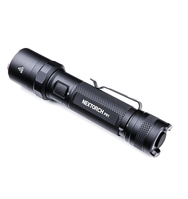 NEXTORCH P91 5000 Lumen Professional Tactical Flashlight with Powerful 21700 Battery 4 LEDS High Brightness Rechargeable LED Torch Built-in Temperature Control System For Outdoor Camping Adventure