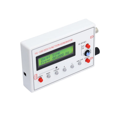 FG-100 DDS Function Signal Generator 1Hz-500kHz Frequency Range Portable Waveform Generator 50 Ohm Output Impedance