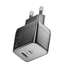 [GaN Tech] ESSAGER ES-CD39 33W 2-Port USB PD Charger USB-A+USB-C QC4.0 PD3.0 PPS FCP AFC iP2.4A Fast Charging Wall Charger Adapter EU Plug US Plug for iPhone 15 14 13 for Huawei Mate60 for Xiaomi 14pro for Oppo Find X7