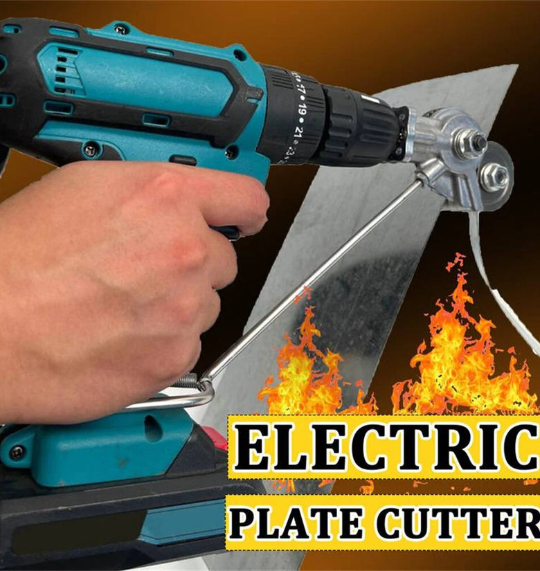 Universal Electric Drill Plate Cutter Set Robust Metal Shear Attachment for Iron Steel Copper Aluminum Sheets up to 1.5mm Essential DIY Tool for Sheet Metal Cutting Tasks