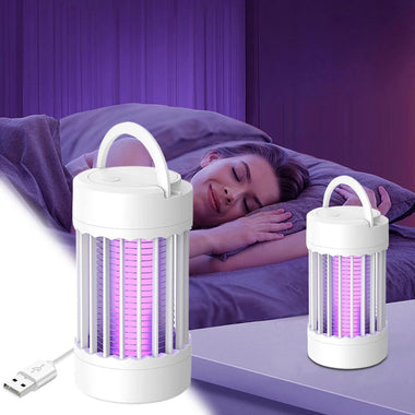 2 In 1 Portable Mini USB Rechargeable Mosquito Killer Lamp Small Night Light Bug Zapper Light Anti-Mosquito Lamp Electric Shock Mosquito Repellent Lamp