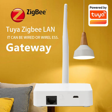 Tuya Zigbee3.0 Smart Hub Wired Gateway with Network Cable Socket Smart Life APP Remote Timing Function Central Controller Works with Alexa Google Home