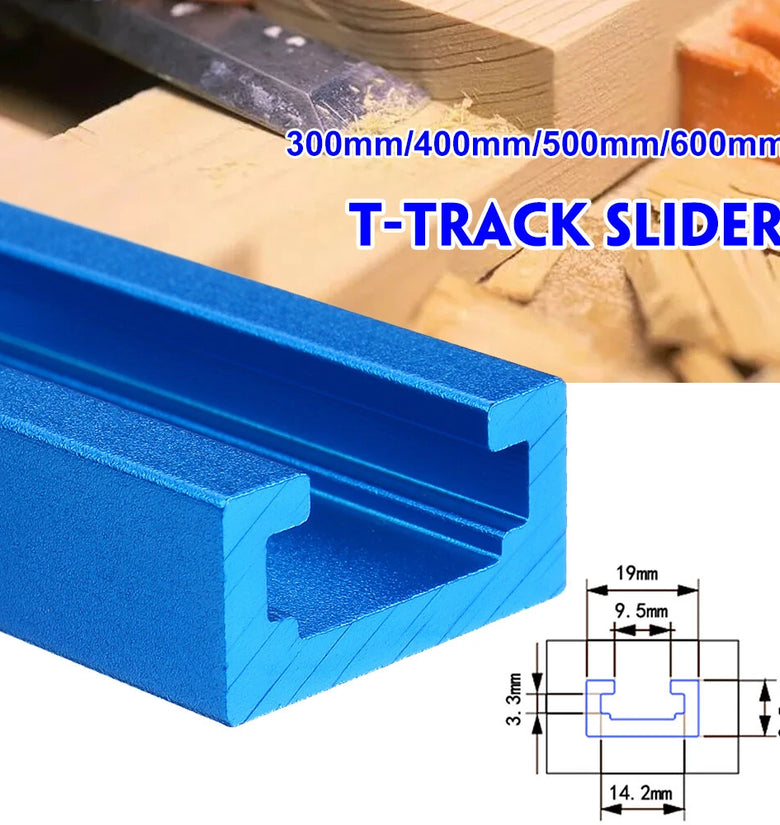 300-600mm Aluminium Alloy T-track T slot Miter Track Woodworking Tool for Workbench Router Table