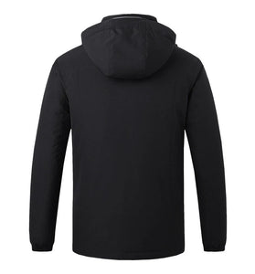 Winter Smart Heated Cotton Jacket For Men Warm Plus Velvet Thickened Down Cotton Jacket Heating USB Charging Outdoor Jacket