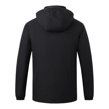 Winter Smart Heated Cotton Jacket For Men Warm Plus Velvet Thickened Down Cotton Jacket Heating USB Charging Outdoor Jacket
