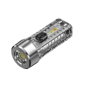 BIKIGHT LED Mini Keychain Flashlight Portable Keyring Pocket Torches Type-C USB Charging for Outdoor Camping Hiking Emergency Lighting