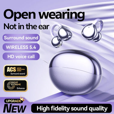 FEIYUE Wireless bluetooth 5.4 Earphone Spatial Sound Directional Sound HD Calling 60H Playback Open-ear Earclips Sports Headphones