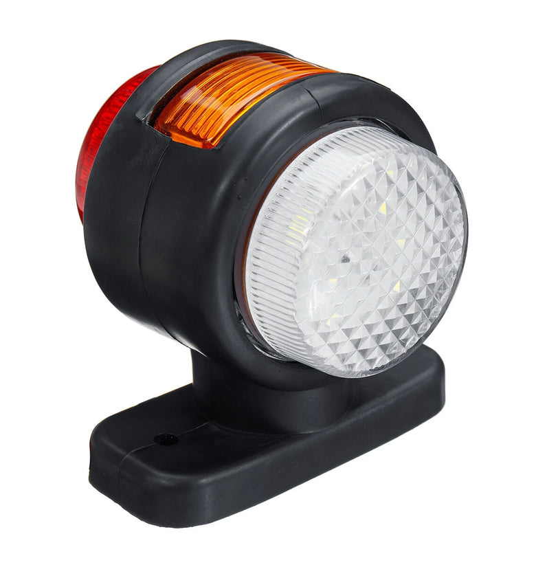 12V-24V 11 LED Double Side Marker Light Indicator Lamp Rubber Outline For Trailer Truck Caravan Van