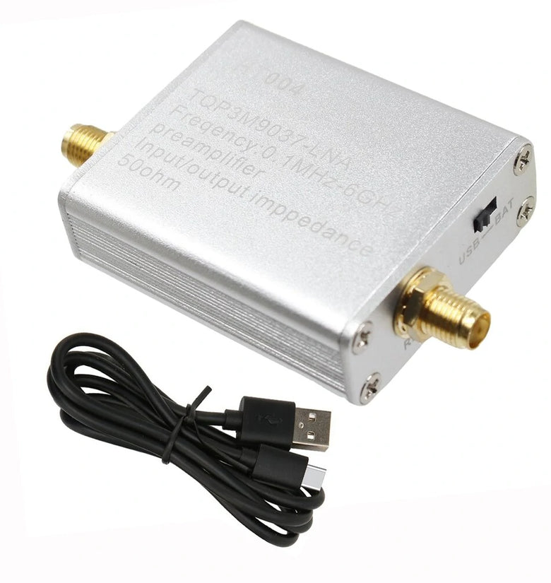 100K-6GHz Full Band Low Noise Amplifier 20dB High Gain Power Preamplifier LNA Module for RF & Software Defined Radio SDR