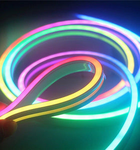 Elfeland 3M/5M 24V LED Neon Light Strip RGBIC Music Sync IP65 Waterproof DIY Flexible Neon Rope Lights 29 Modes for Indoor Outdoor Party Decoration