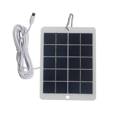 3W 5V Solar Panel Charger Multiple Outputs Micro USB/Type-C/DC5521 Portable Compact Outdoor Emergency Power for Phone Light Charging