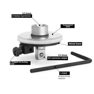 Premium CR-V Long Handle Torque Wrench High Hardness Good Toughness Calibrated in Degrees for Car Repairing 1/2 Inch Torque Gauge Silvering Automotive Tools