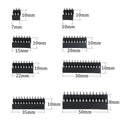 122Pcs IC Socket Assortment Kit 2.54mm Pitch 6-40 Pin DIP Sockets for PCB Prototyping and Breadboard Projects
